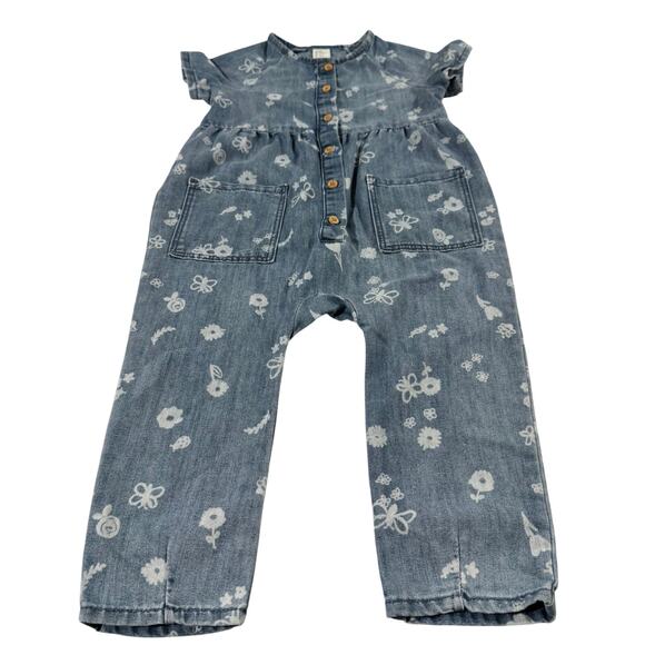 H&M Other - H&M Toddler Girl 2T Floral Blue Romper